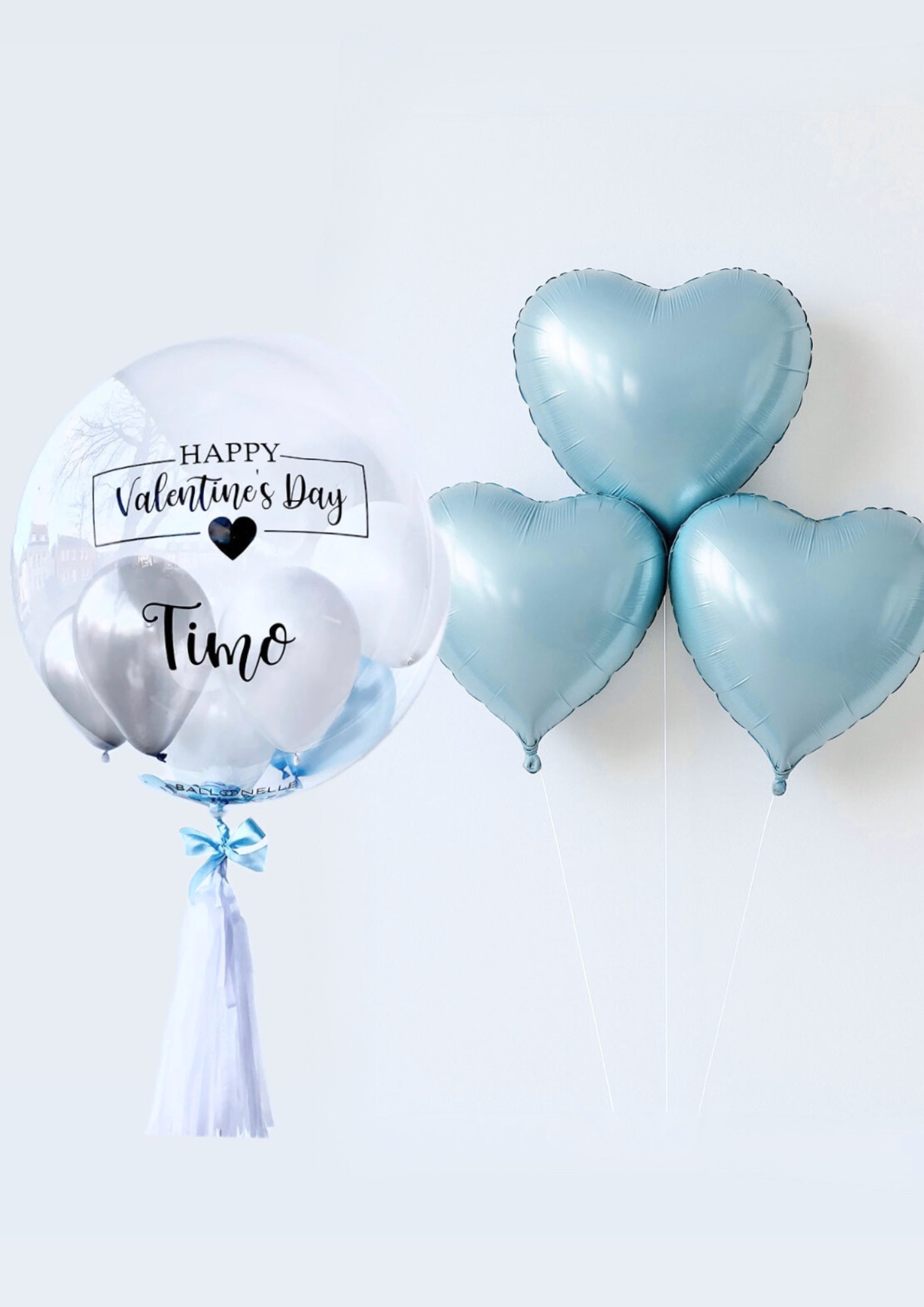 Heliumballon-Set Happy Valentine&