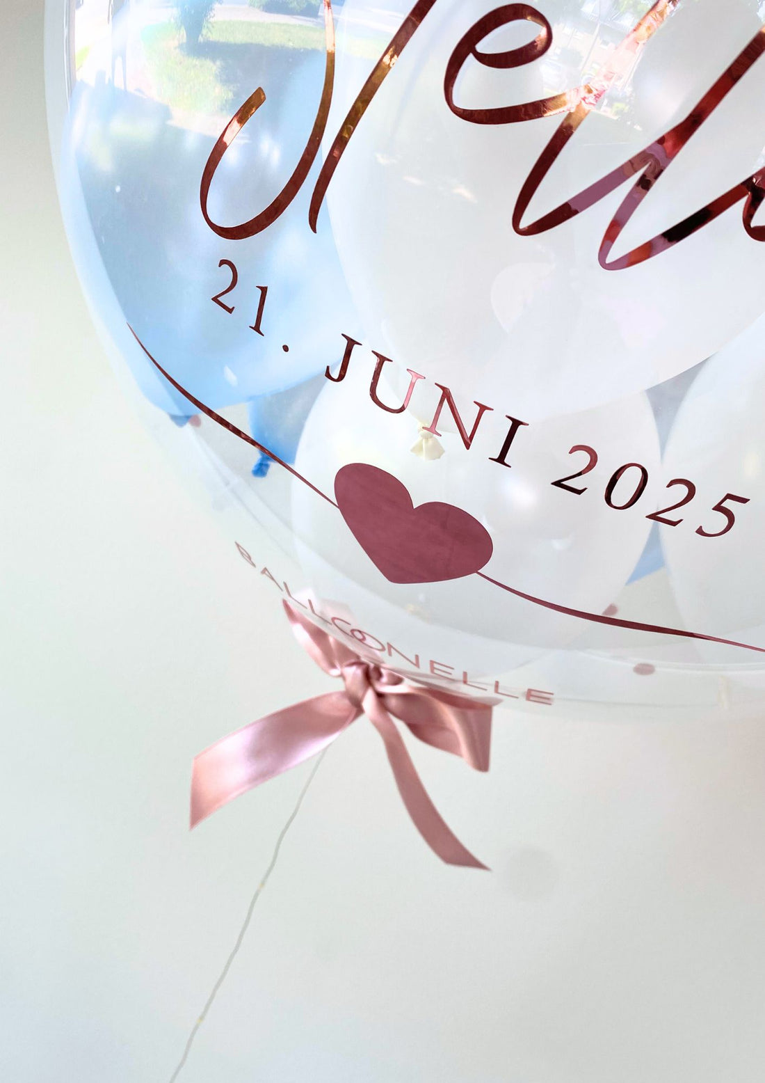Rosegold Jugendweihe Designer Ballon