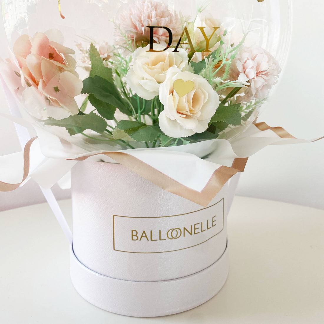 Ballon Flowerbox Personalisiert Creamy Bloom