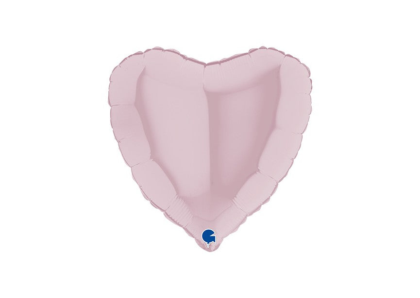 Folien Herzballon in Pastel Pink (ca. 45 cm) - heliumgefüllt