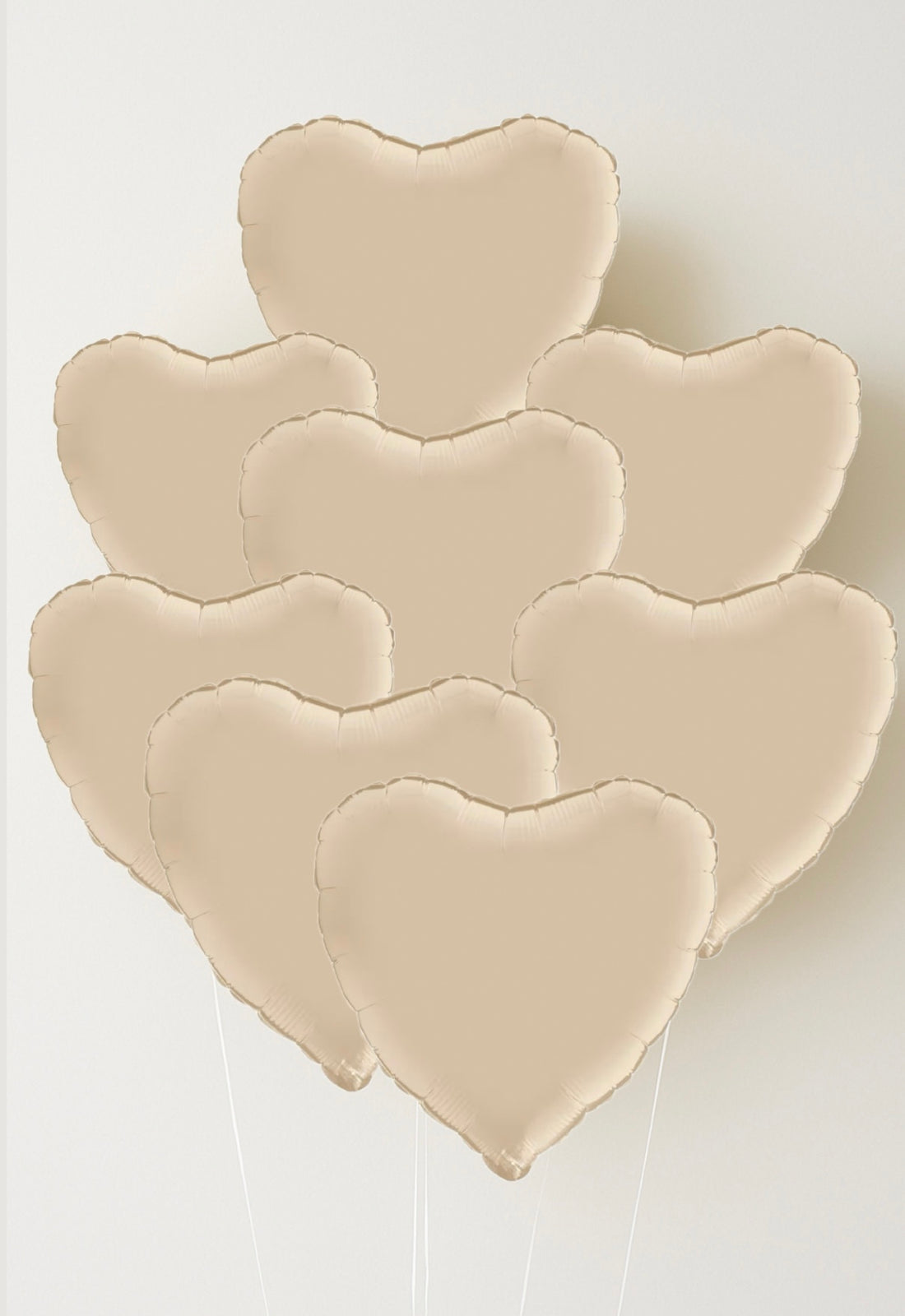Folienherzballons-cremebeige