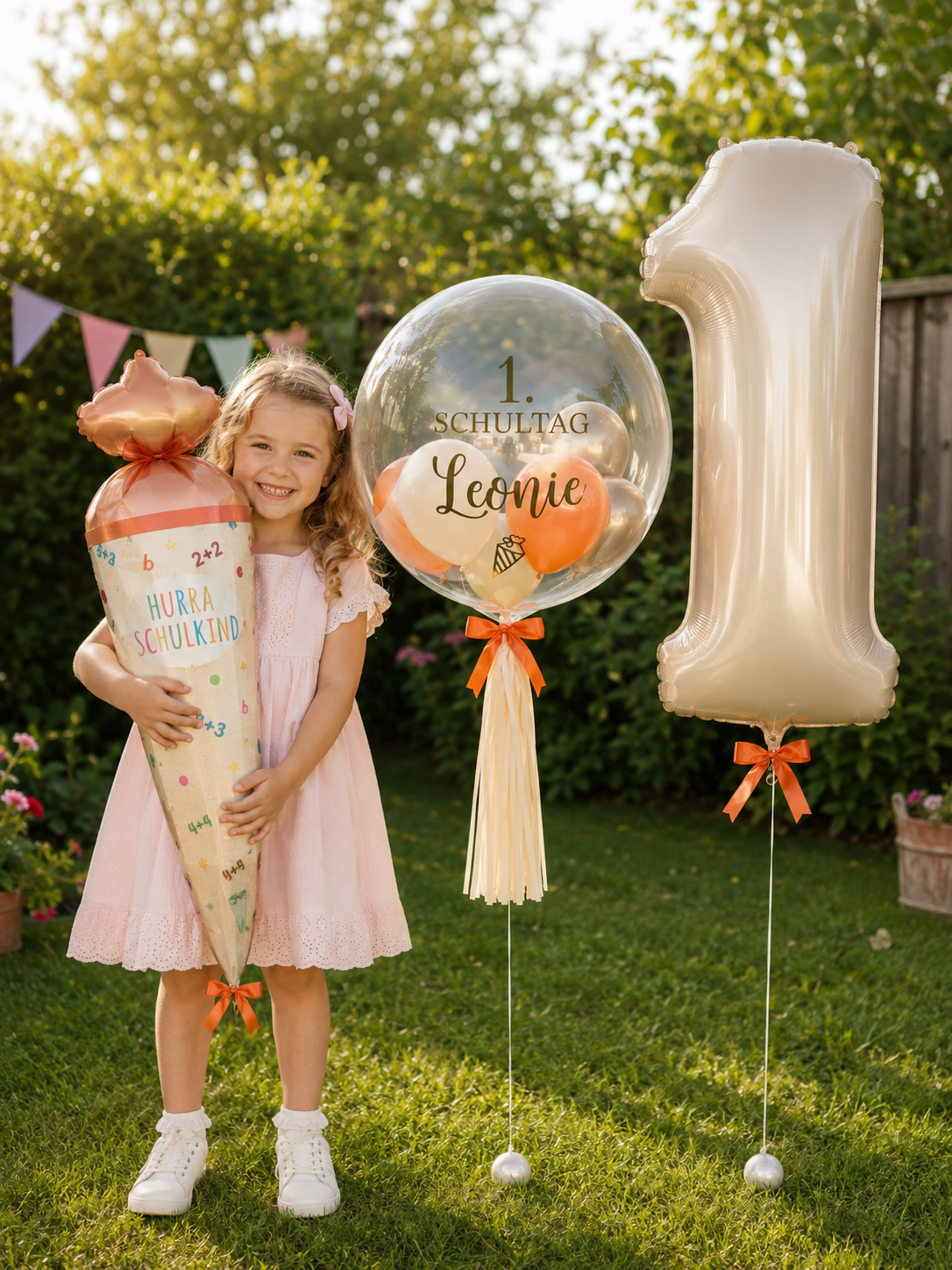 Ballon-Set zur Einschulung (3-teilig) heliumgefüllt