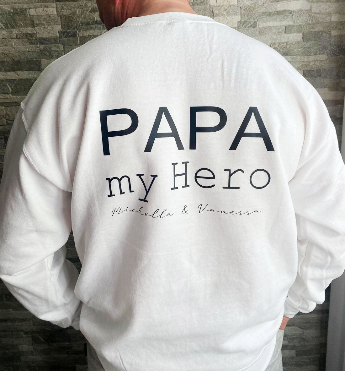 Personalisiertes Sweatshirt PAPA zum Vatertag
