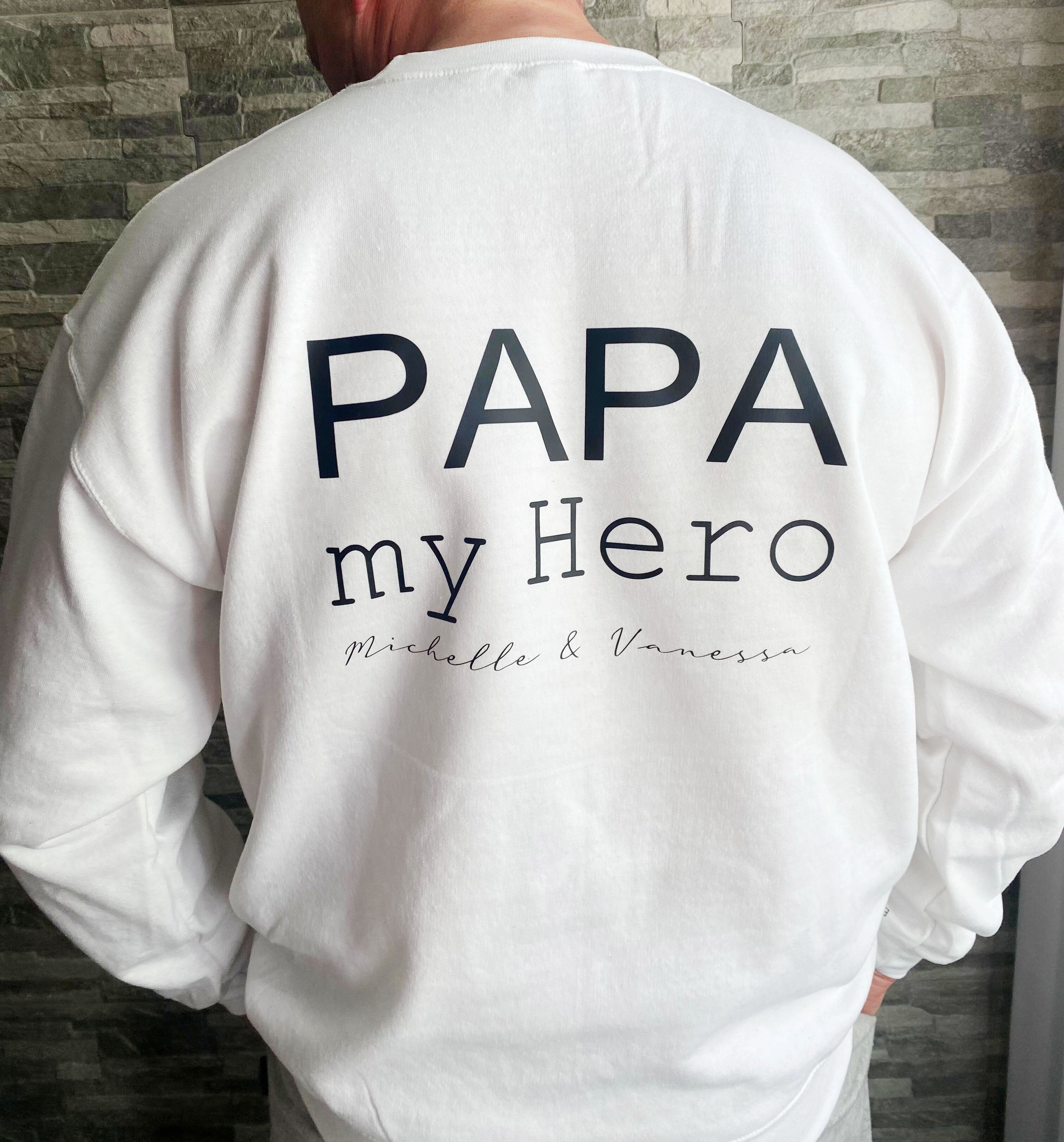 Personalisiertes Sweatshirt PAPA zum Vatertag