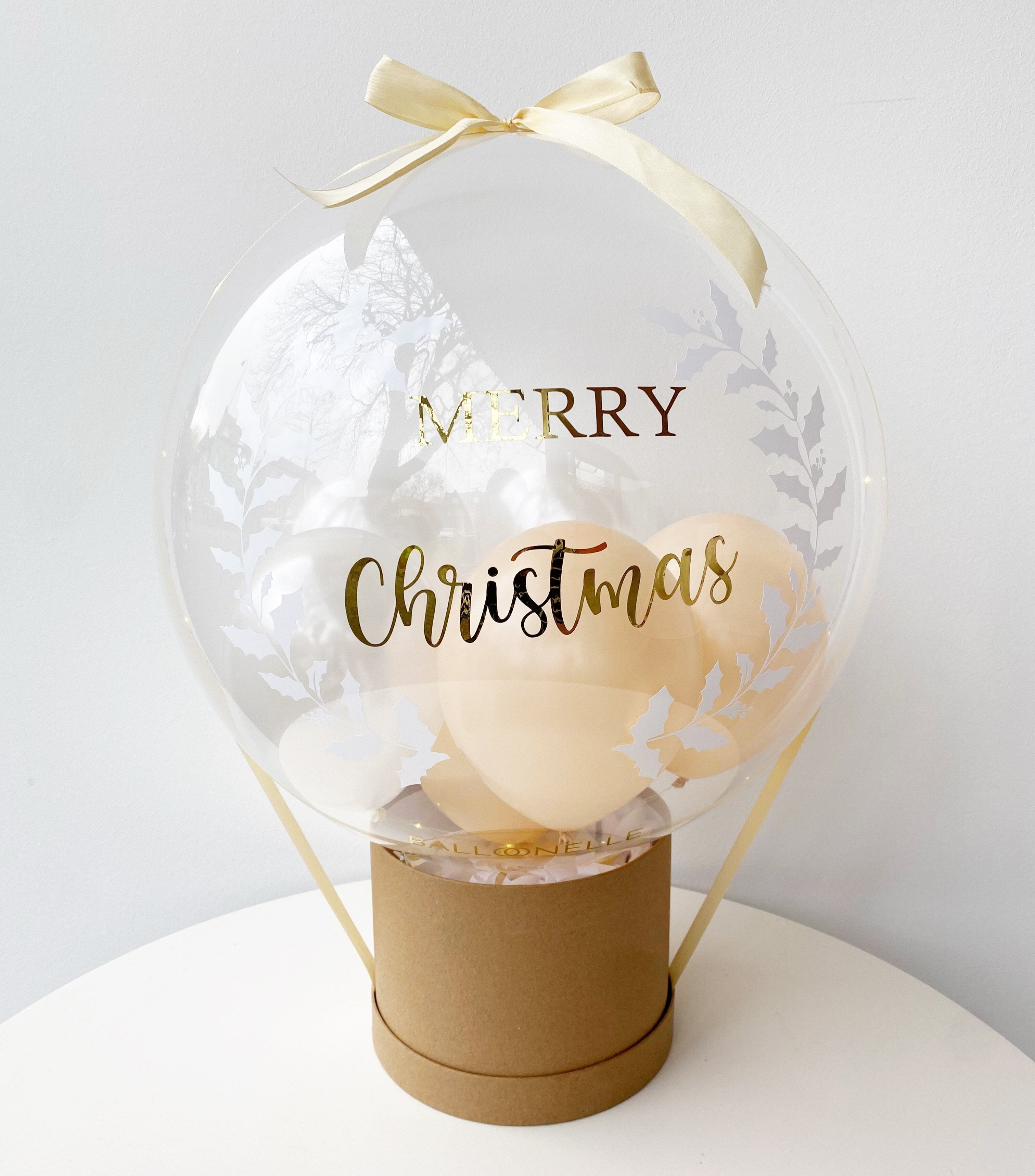 Merry Christmas Nude Designer Ballon mit Geschenkbox