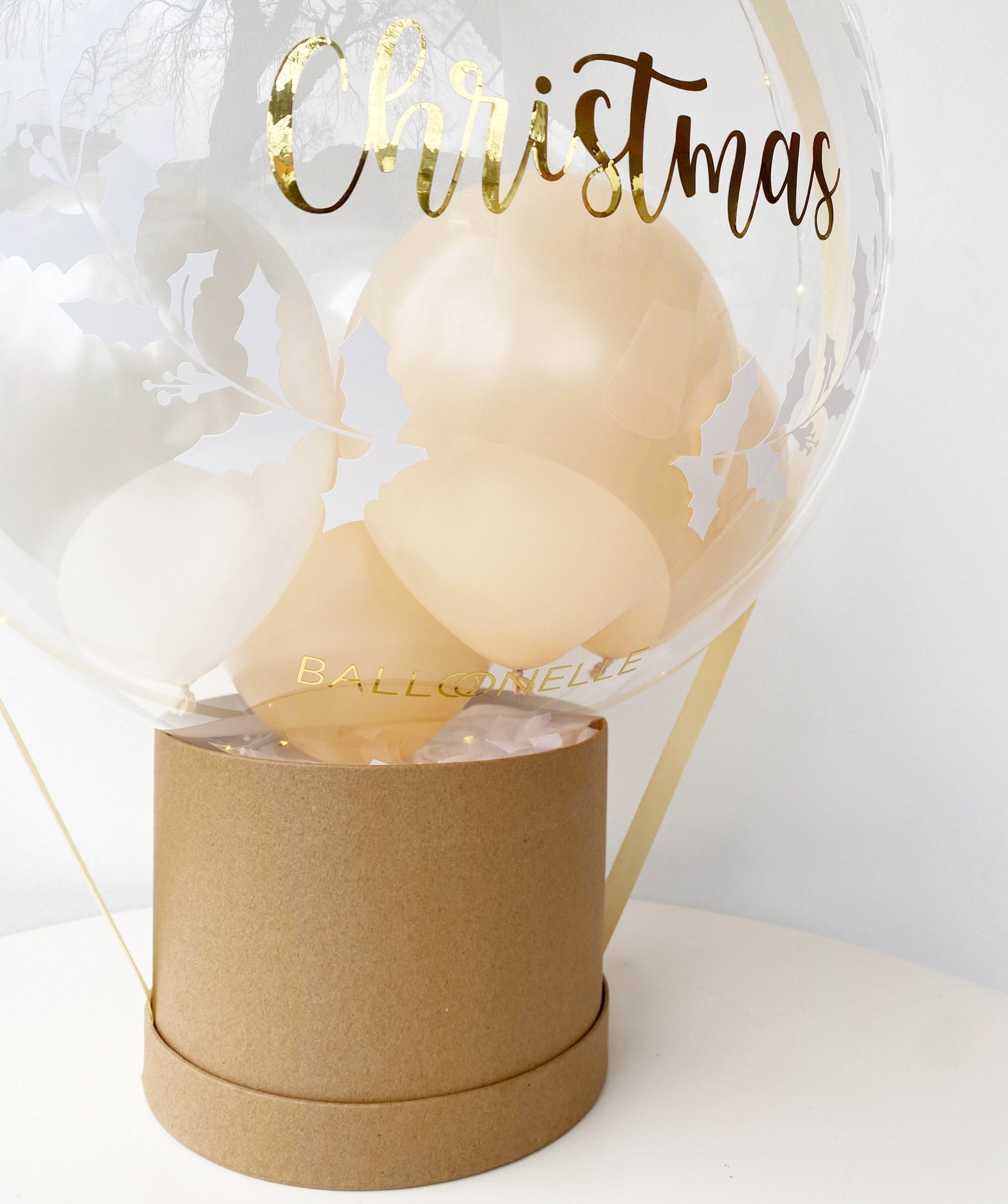 Merry Christmas Nude Designer Ballon mit Geschenkbox