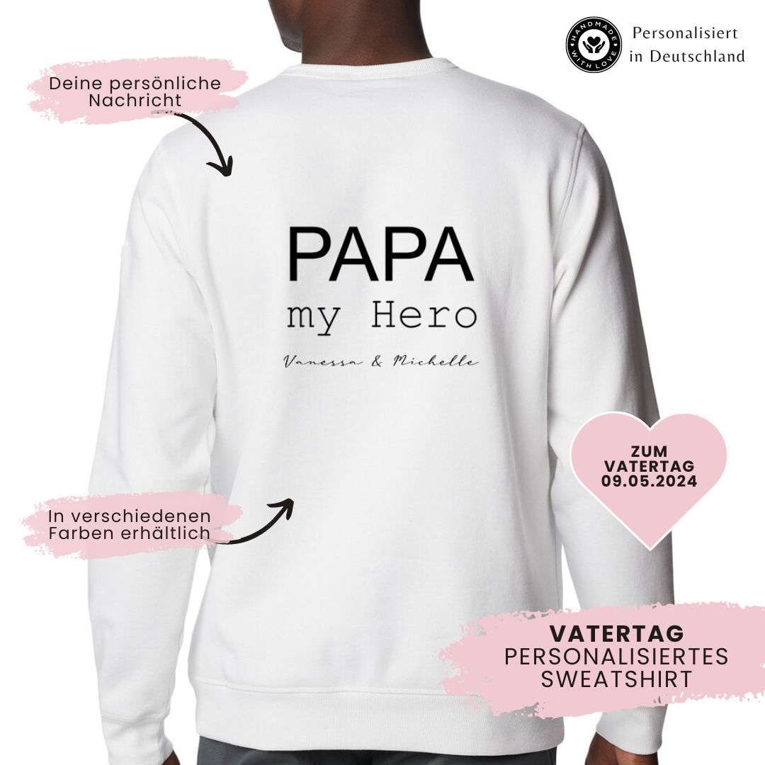 Personalisiertes Sweatshirt PAPA zum Vatertag