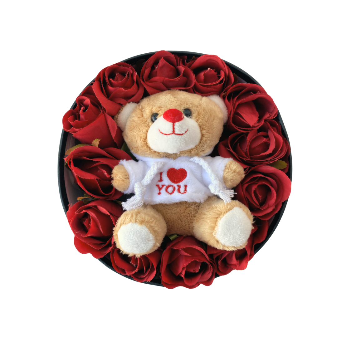 Personalisierte Ballon Rosenbox mit Foto Geschenk Valentinstag