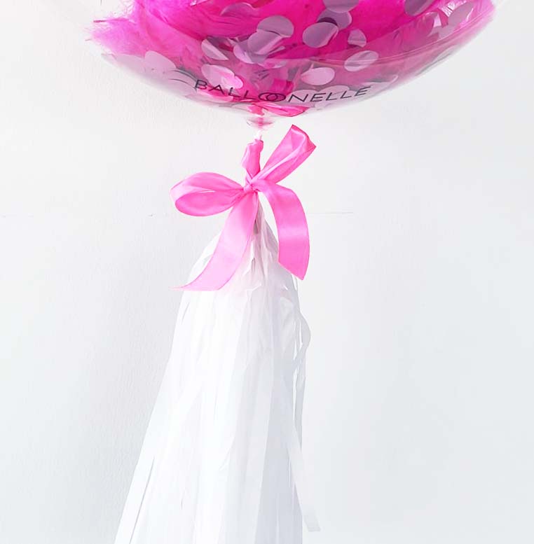 Pink Konfetti Konfirmation Designer Ballon