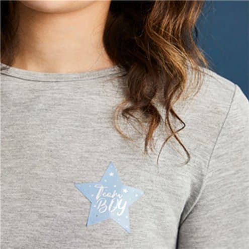 24 Gender Reveal Sticker Stern Junge oder Mädchen - BALLOONELLE