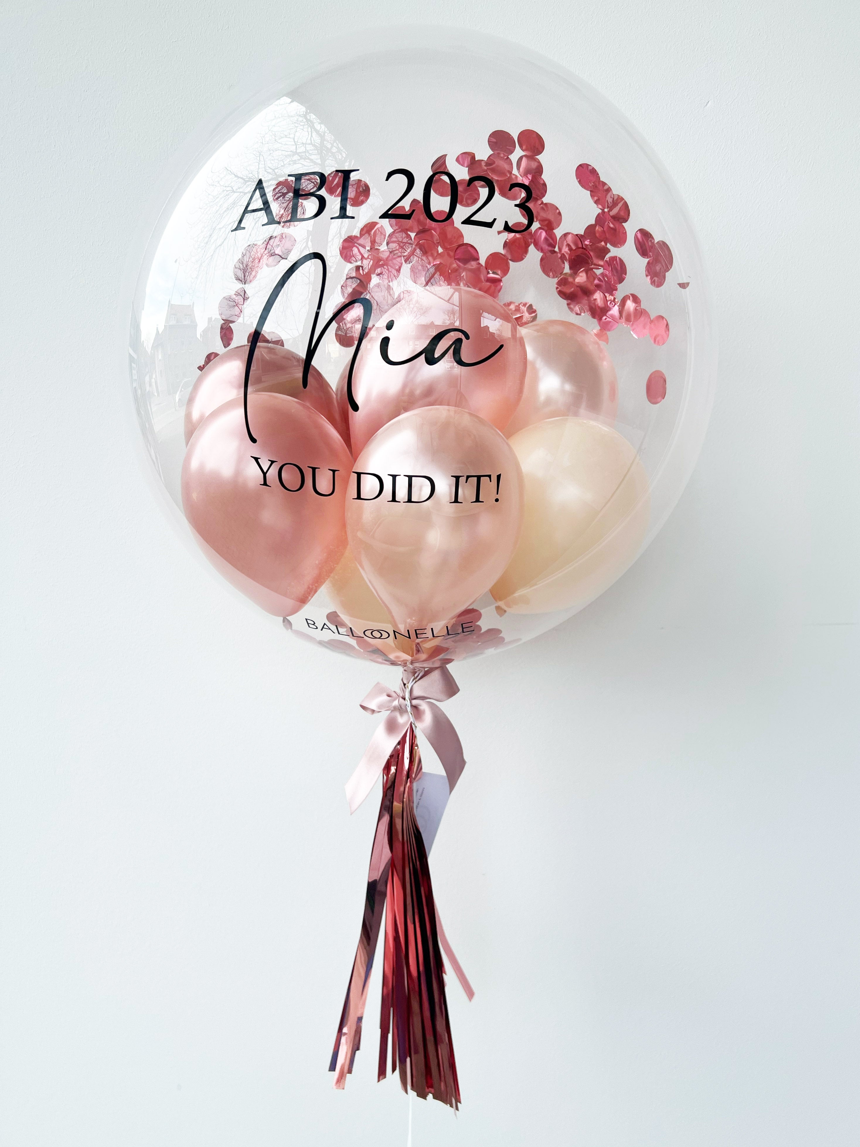 Abitur Rose Gold Designer Ballon