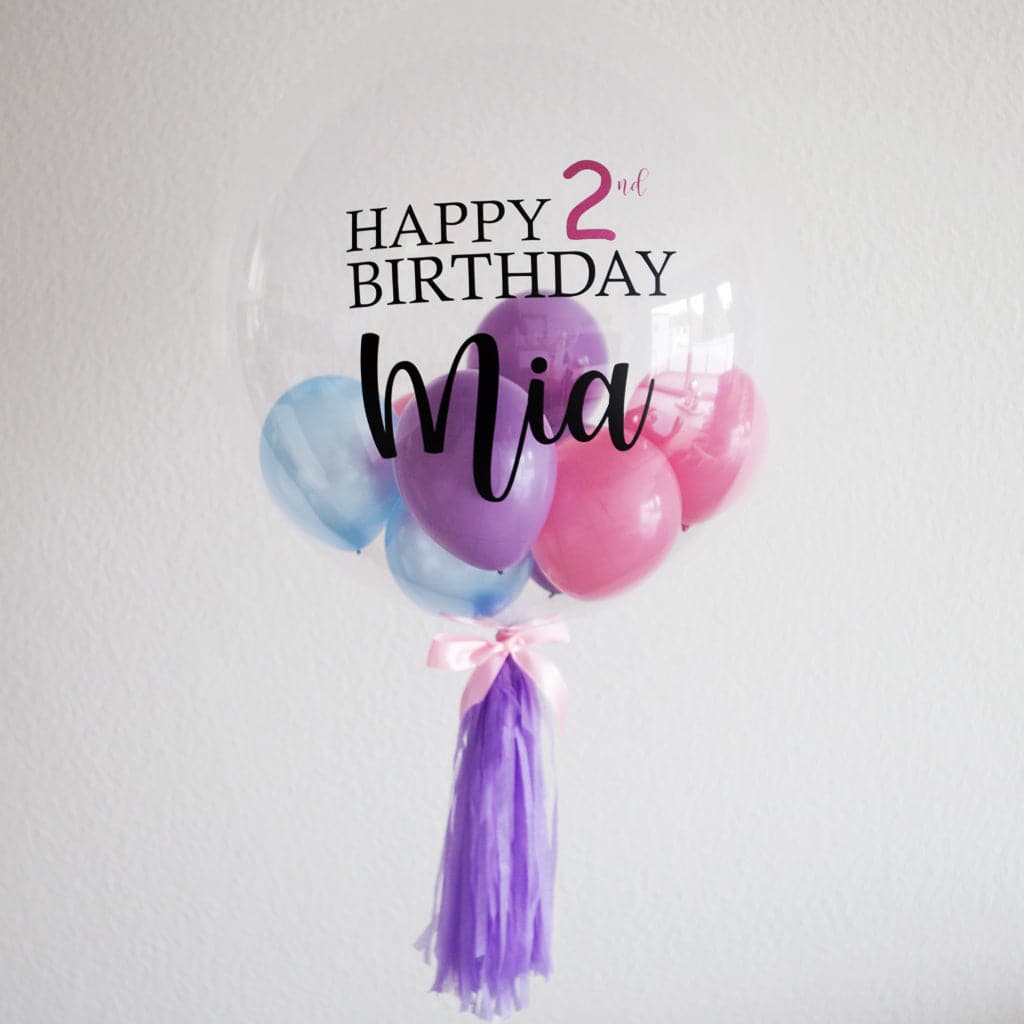 Kids Glitter Girl Ballon - BALLOONELLE