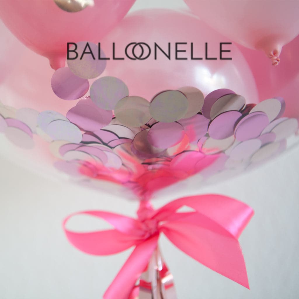 Pink Konfetti Designer Ballon - BALLOONELLE