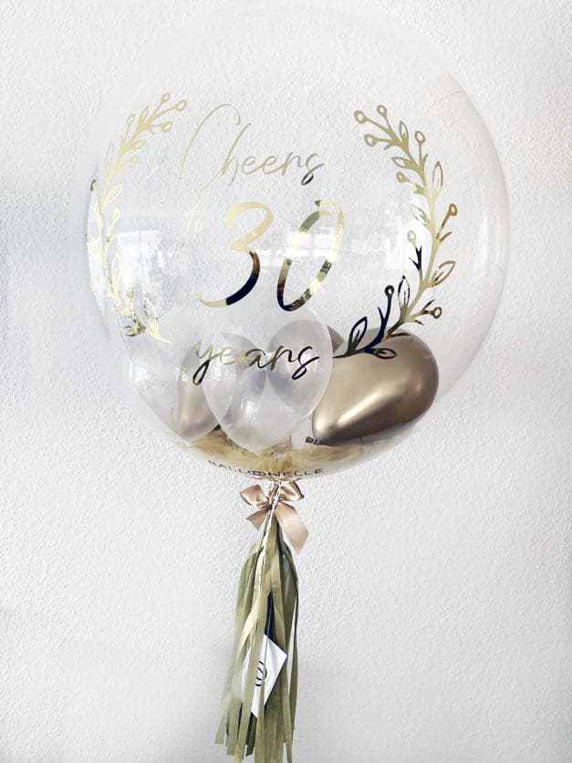 Cheers to Years Golden Designer Ballon - BALLOONELLE