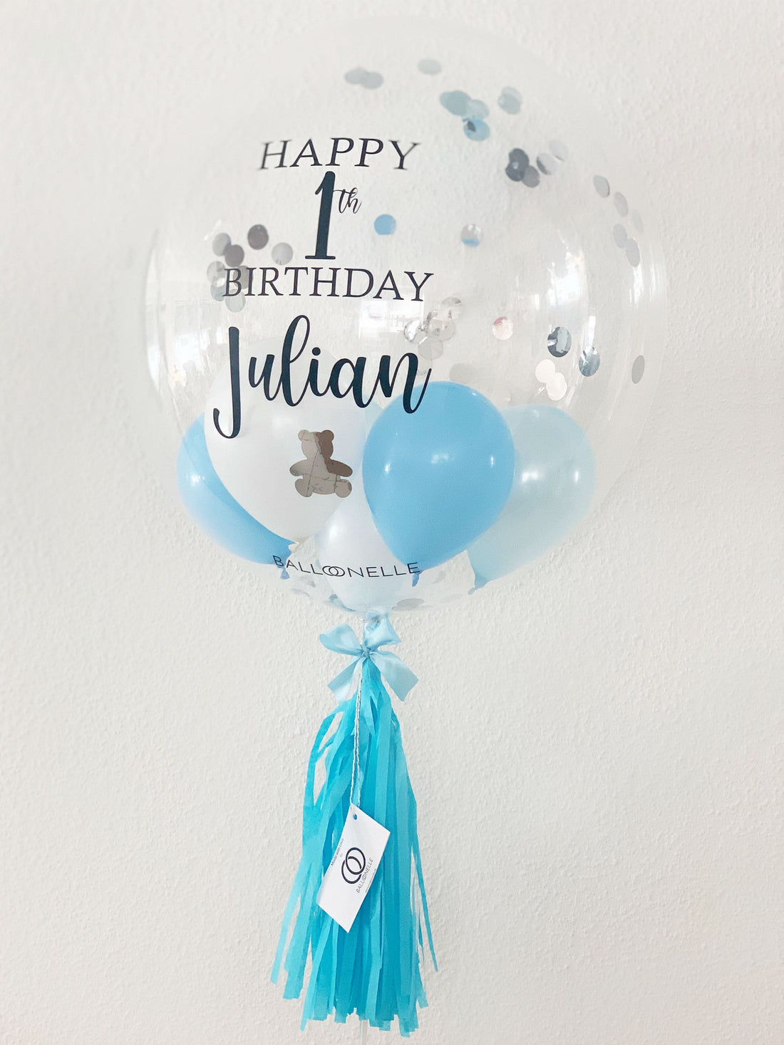 Baby Boys 1st Birthday Designer Ballon - BALLOONELLE