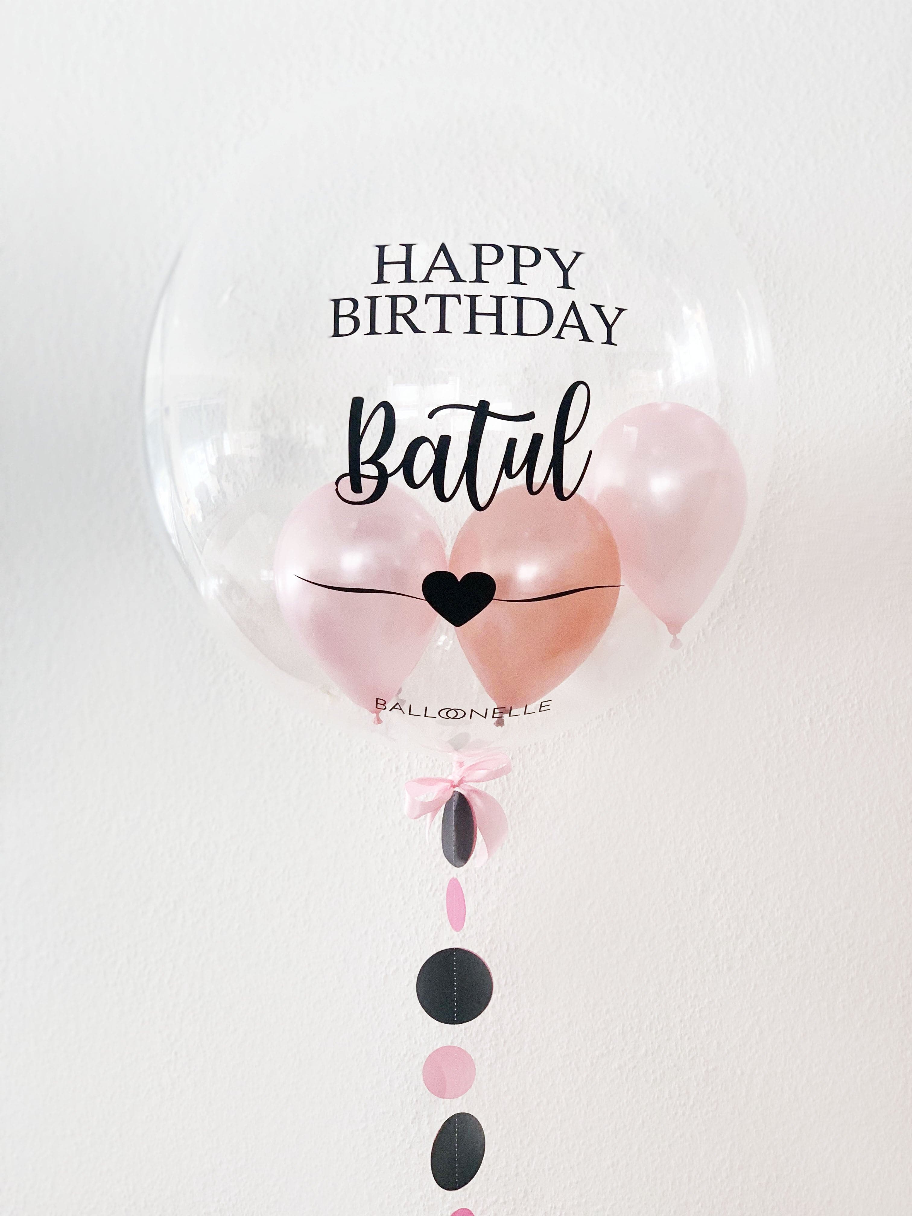Pearl Rosa Designer Ballon - BALLOONELLE