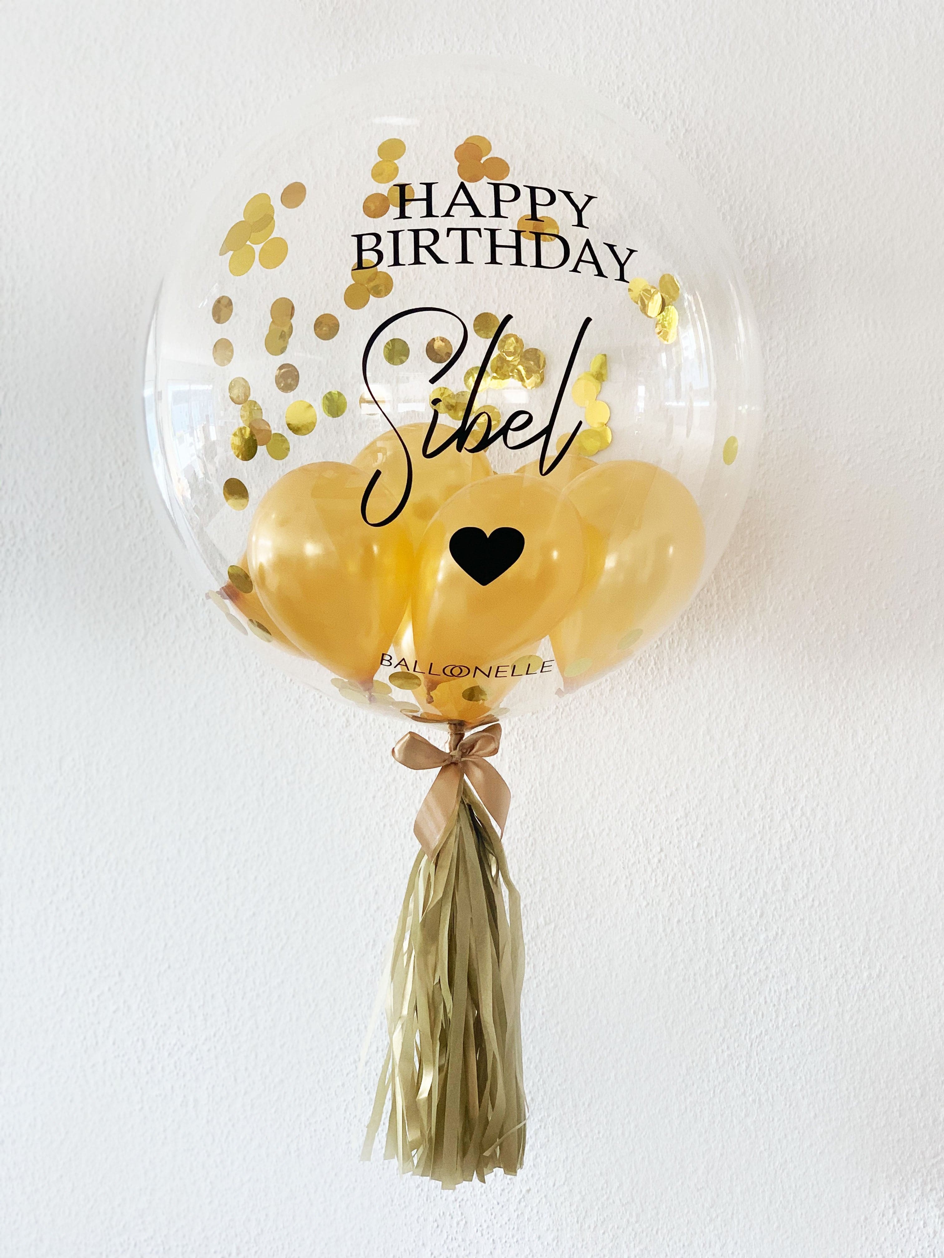 Golden Designer Ballon - BALLOONELLE