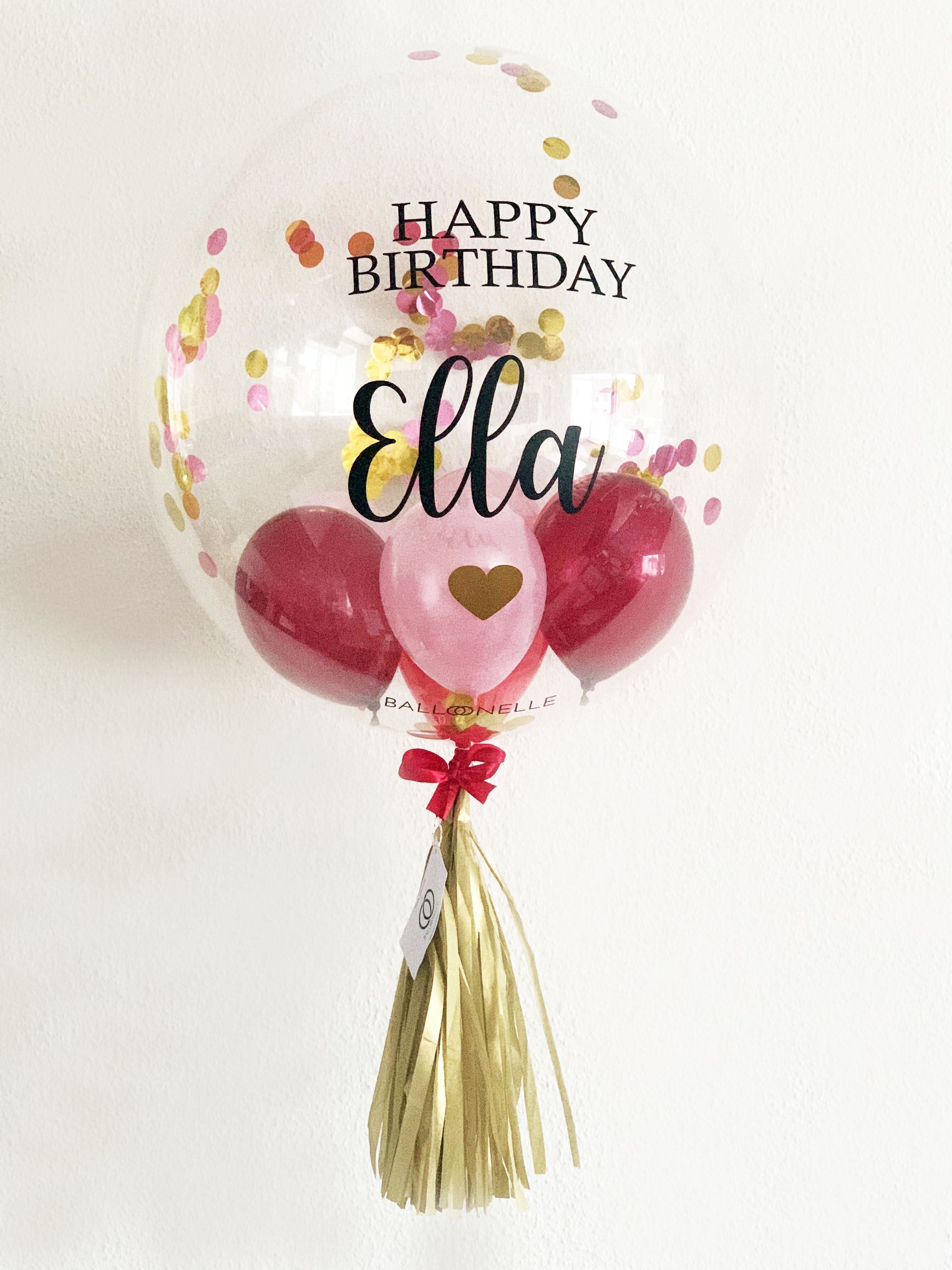 Birthday Kristall-Burgundrot Designer Ballon - BALLOONELLE