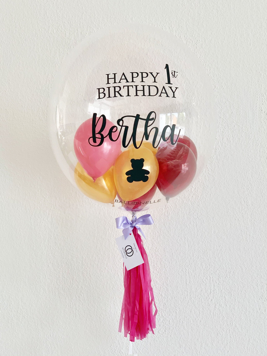 Colorful First Birthday Designer Ballon - BALLOONELLE
