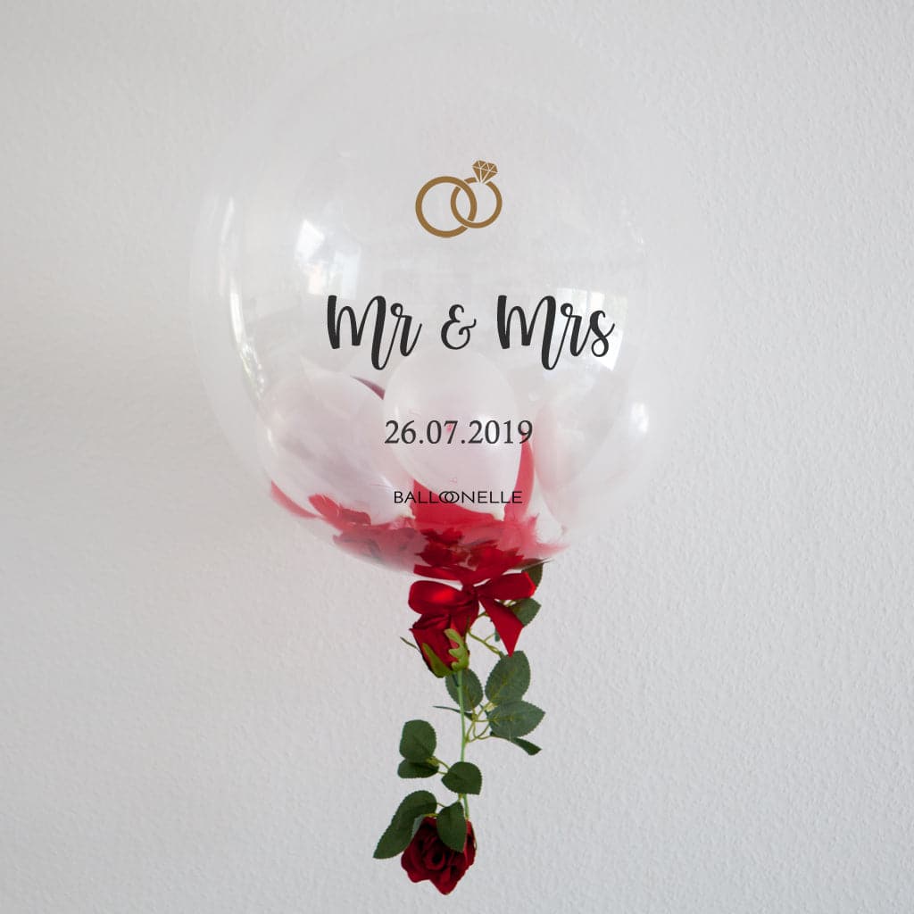Red Roses Designer Ballon - BALLOONELLE