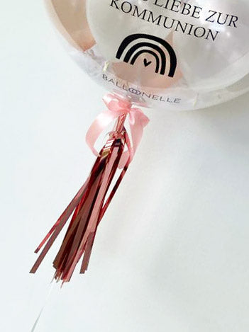 Rosa Kommunion Designer Ballon