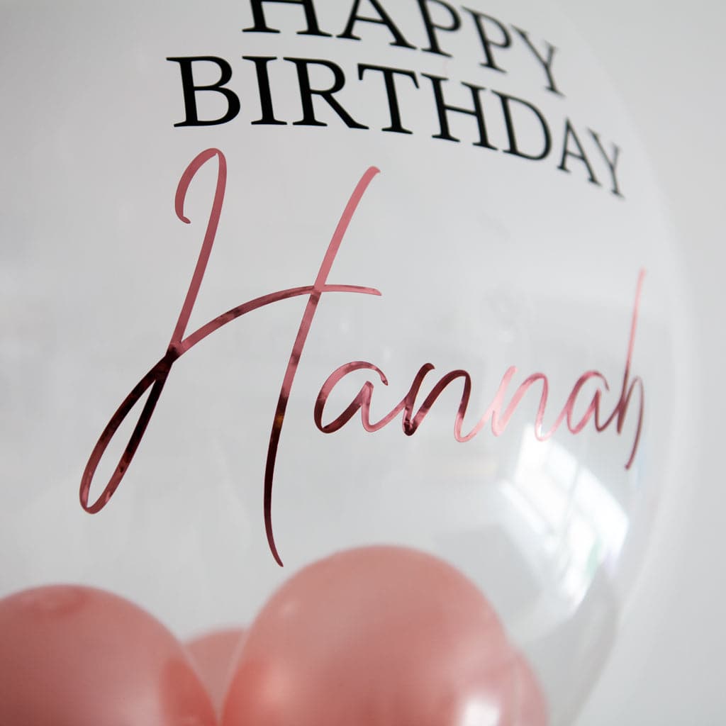 Glitter Rose Gold Designer Ballon - BALLOONELLE