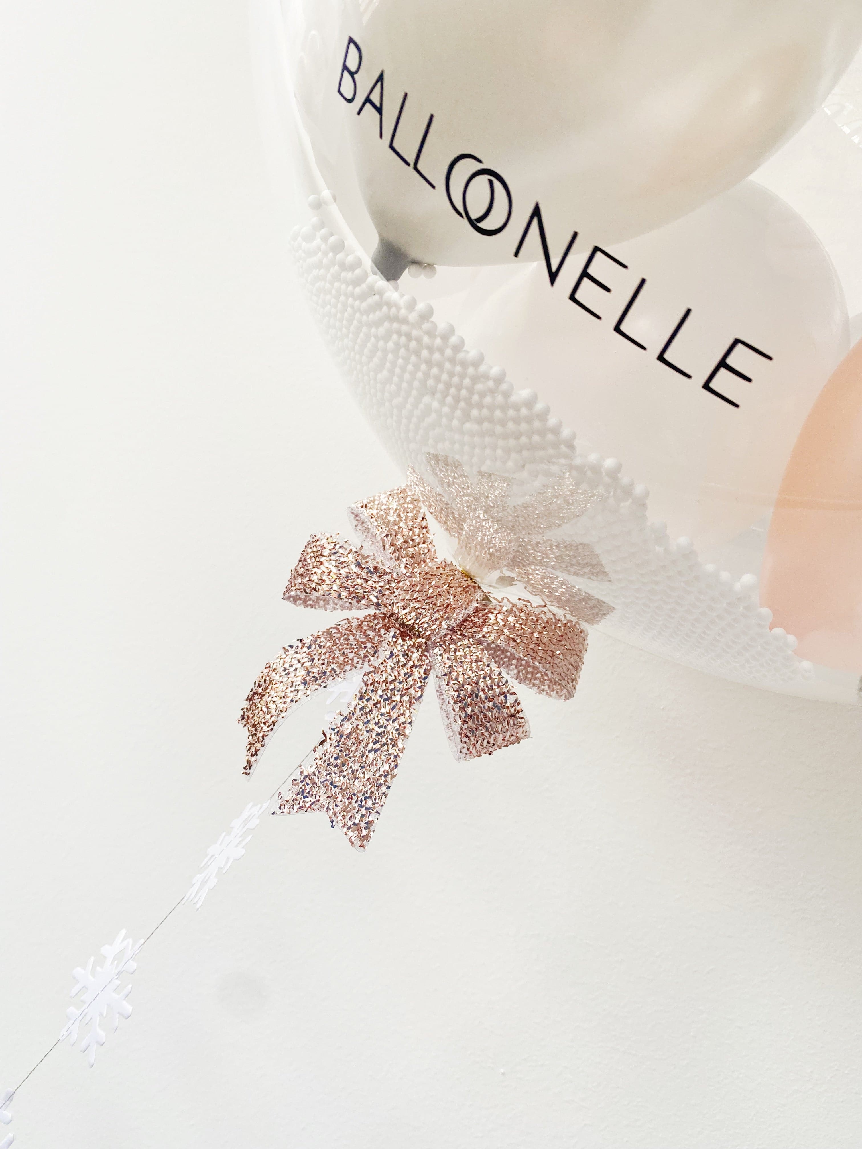 Rosegold Snow Xmas Designer Ballon - BALLOONELLE