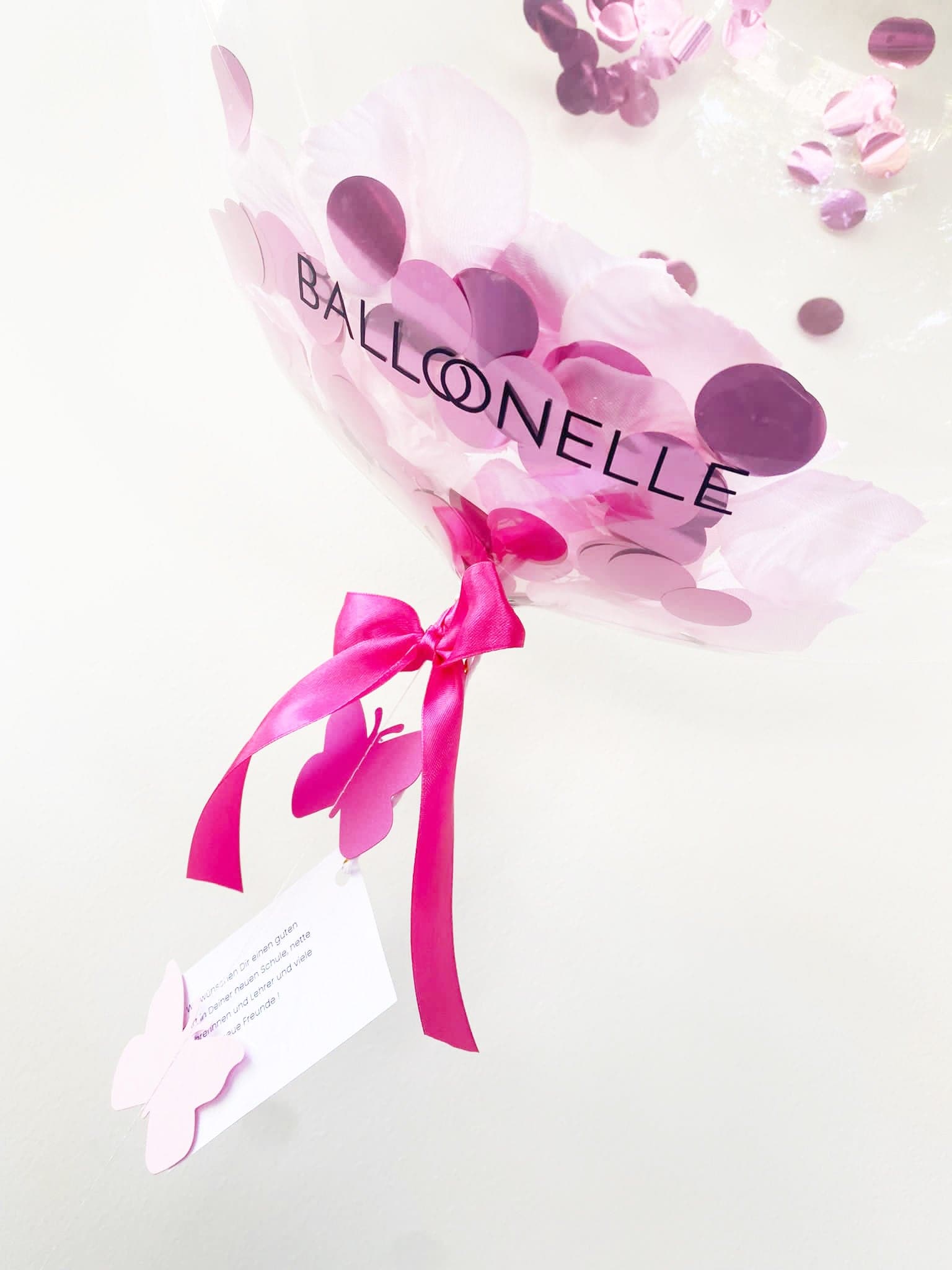 Pink Schulkind Designer Ballon - BALLOONELLE