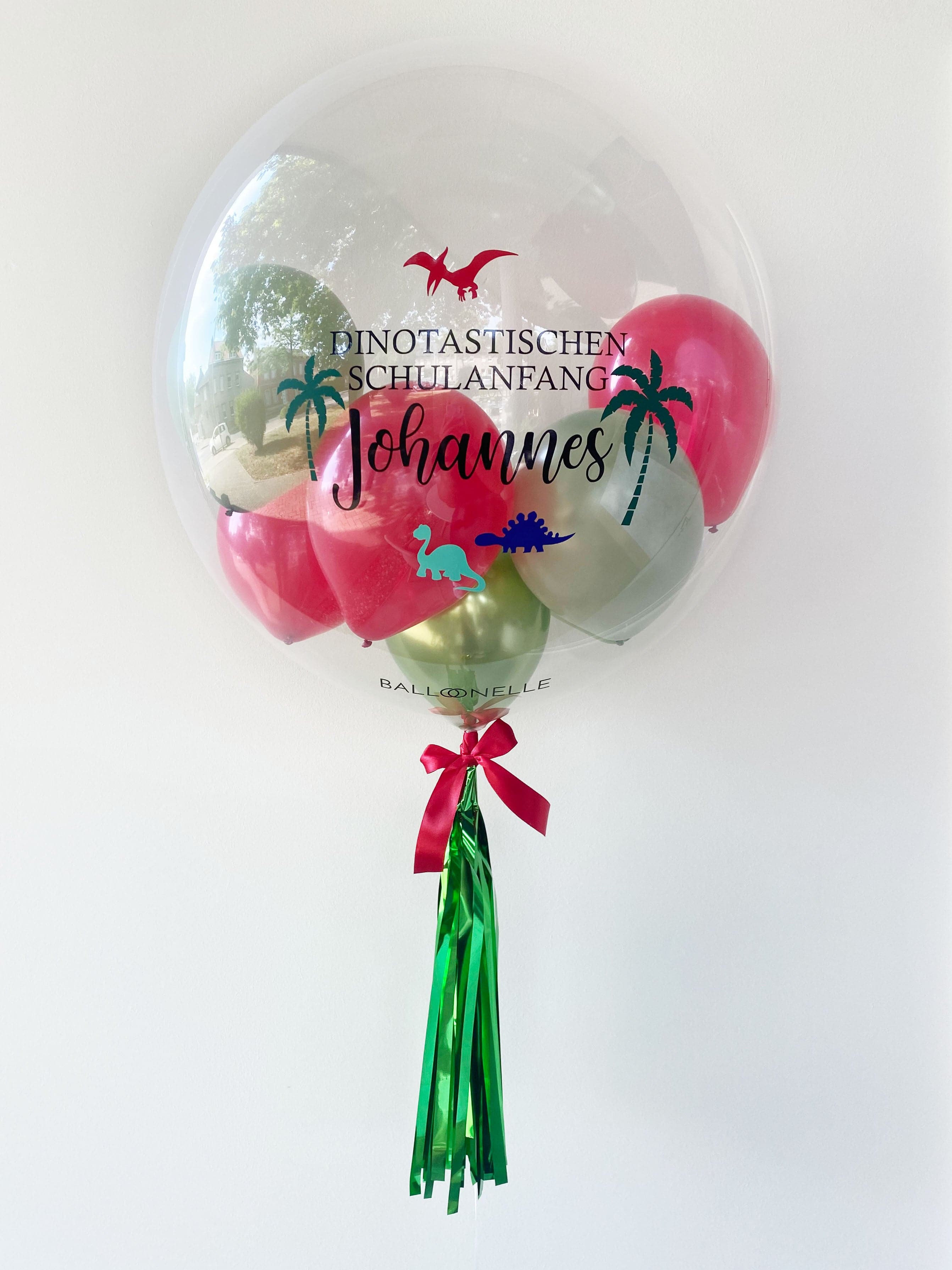 Schulkind Dino Designer Ballon - BALLOONELLE