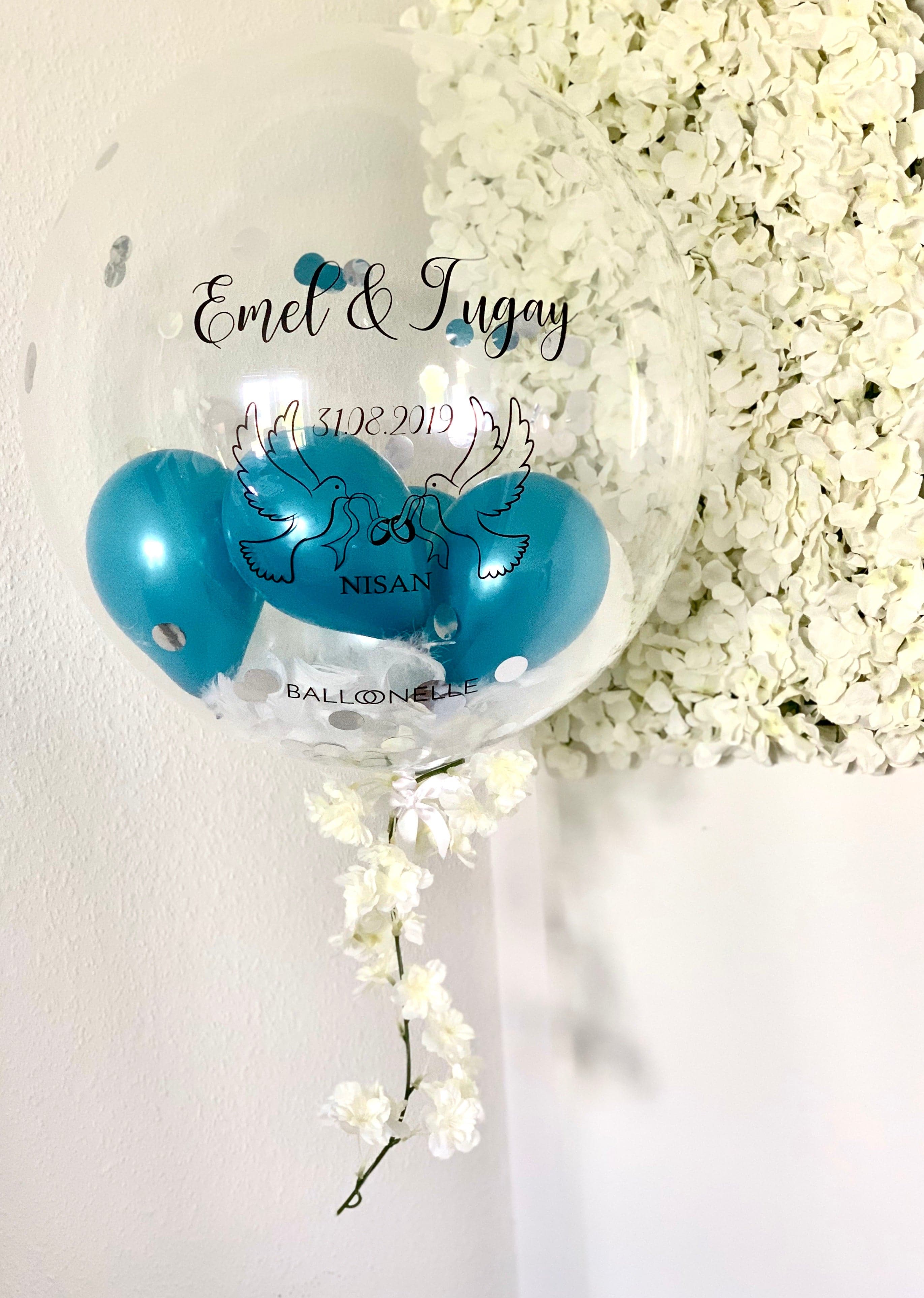 Tauben & Ringe Designer Ballon - BALLOONELLE