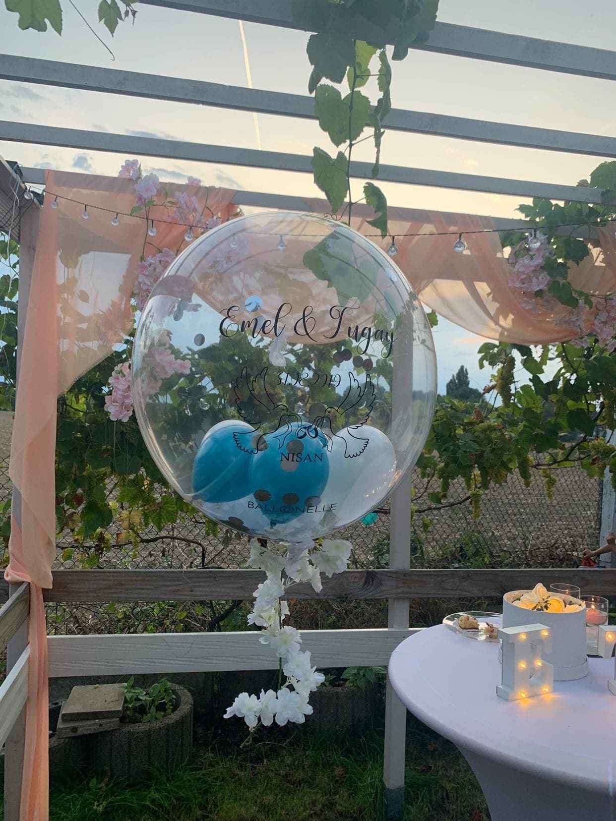 Tauben & Ringe Designer Ballon - BALLOONELLE