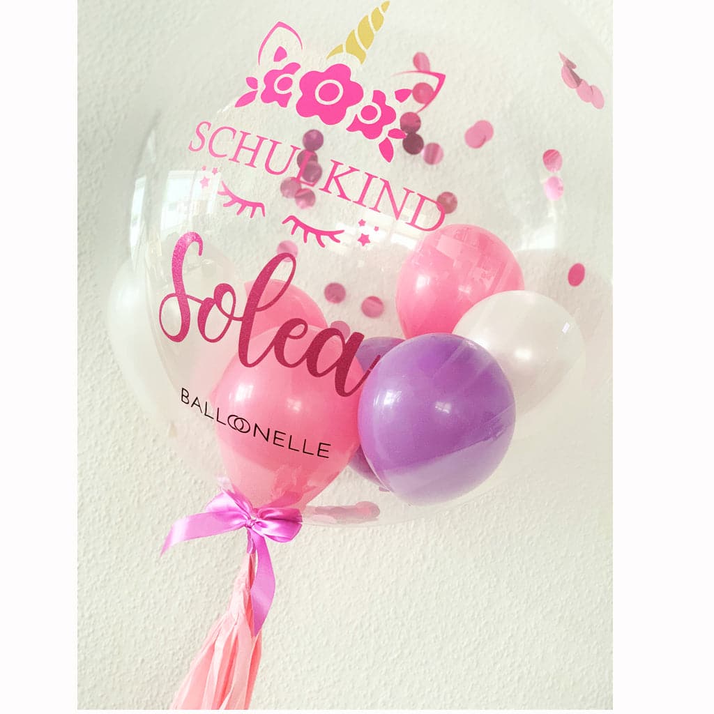 Unicorn Einschulug Designer Ballon - BALLOONELLE