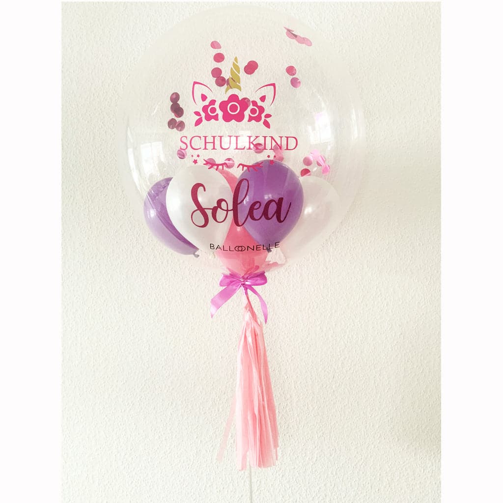 Unicorn Einschulug Designer Ballon - BALLOONELLE
