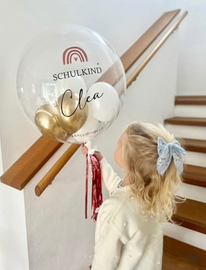 Schulkind Regenbogen Designer Ballon