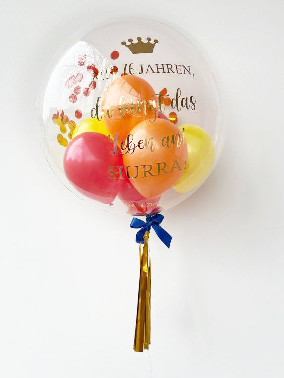 Hurra 76 Jahre Designer Ballon