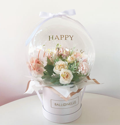 Ballon Flowerbox Gepersonaliseerd Valentijnsdag Roze