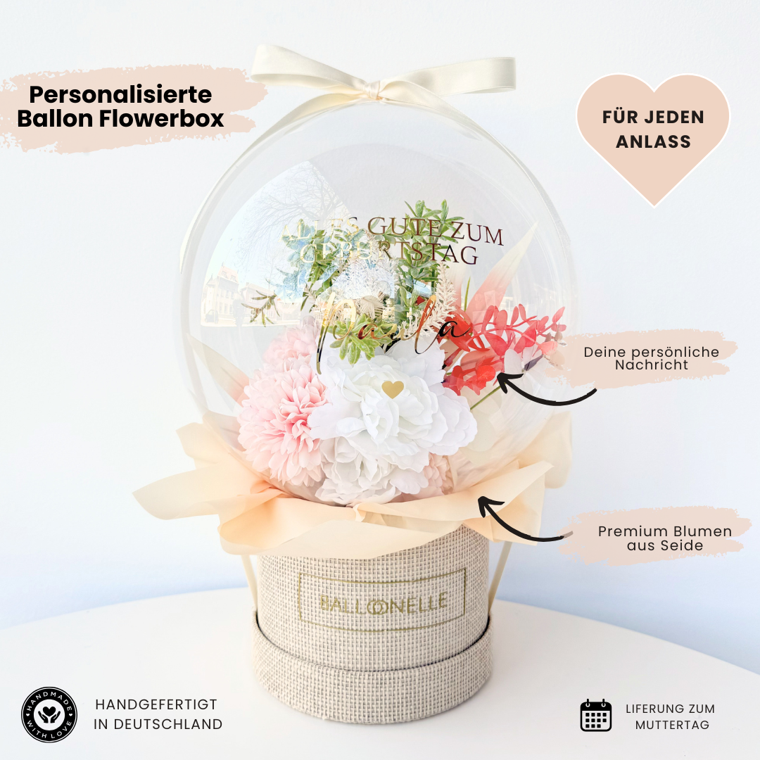Ballon Flowerbox Vintage Personalisiert