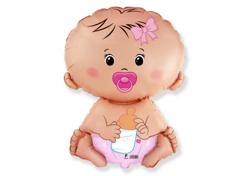 Folienballon Baby Girl (ca. 45 cm ) - heliumgefüllt