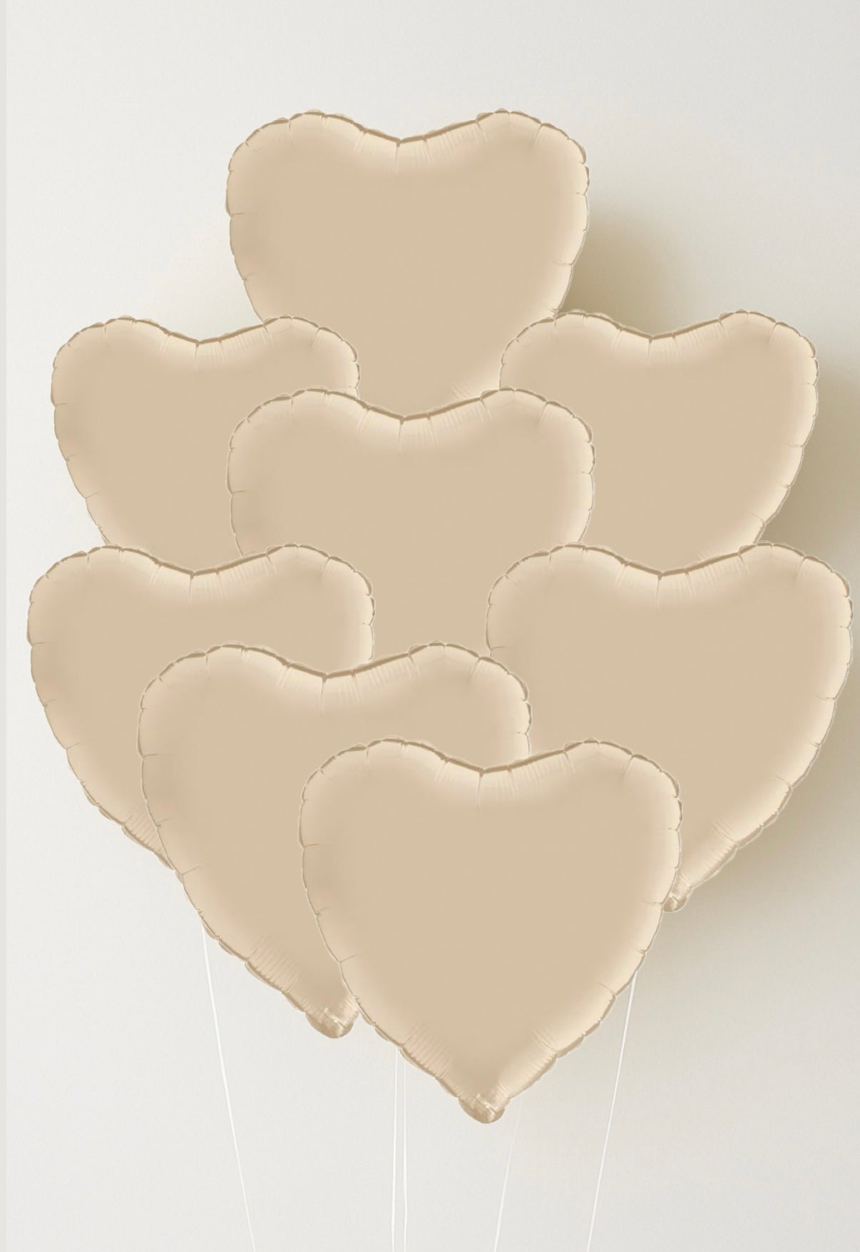 Folienherzballons-cremebeige