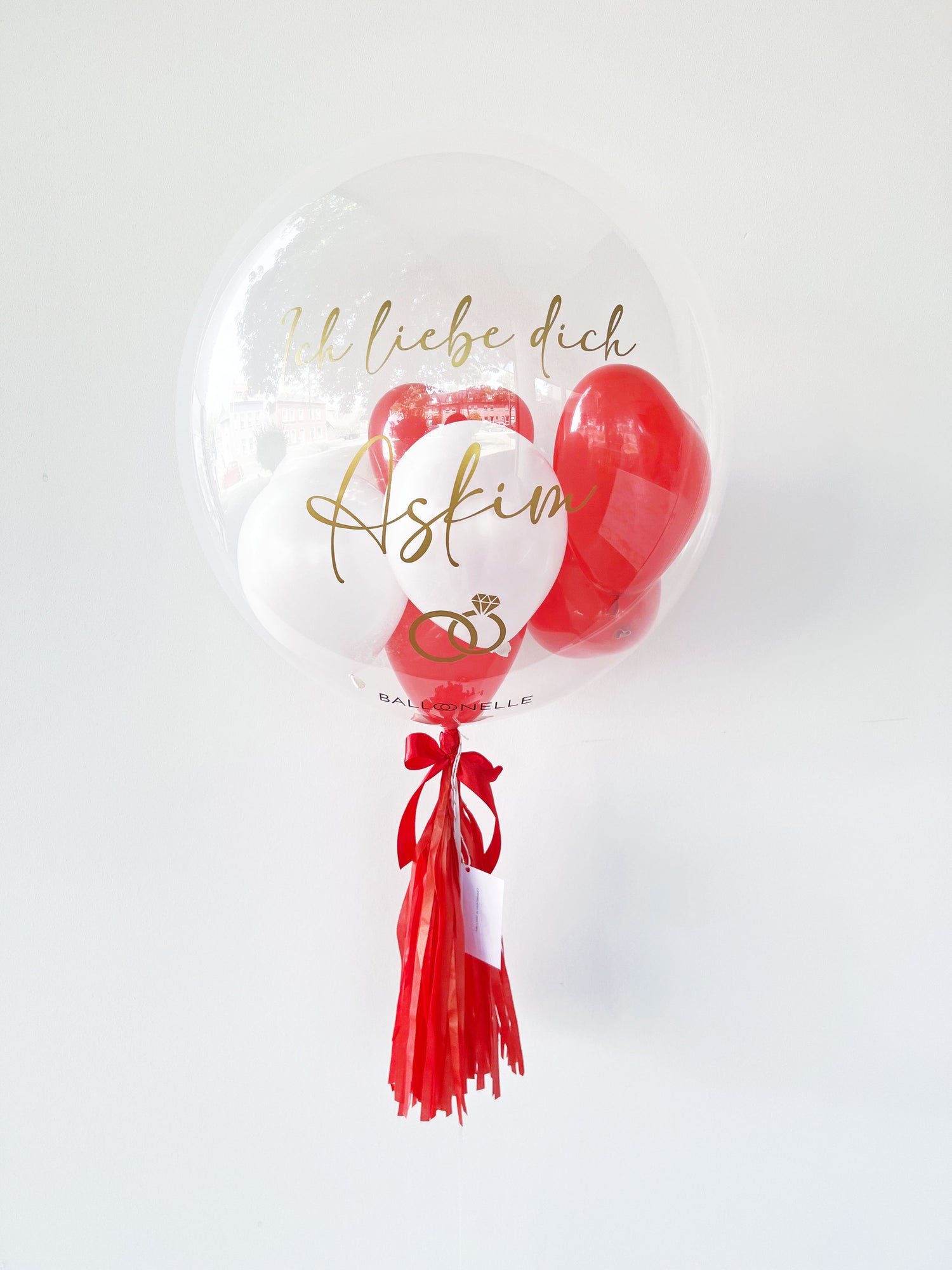 Ich liebe dich Designer Ballon