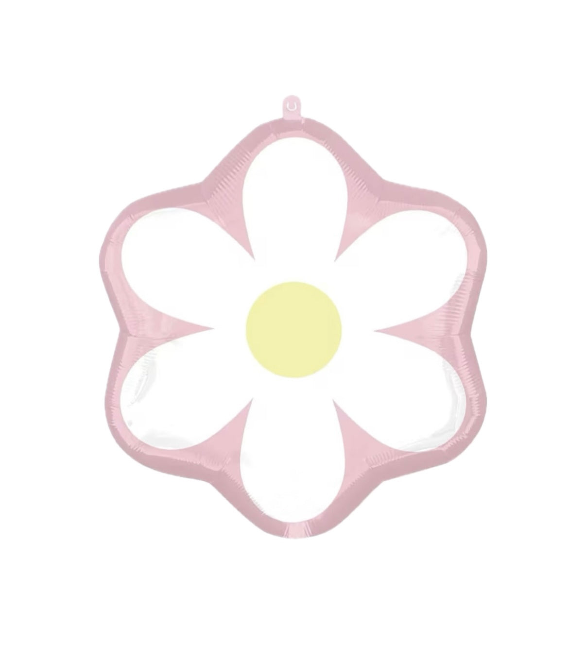 Little Daisy Folienballon Blume Weiss-Rosa  (ca. 56 cm) - Mit Helium gefüllt