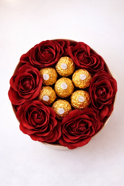 Personalisierte Ballon Rosenbox mit Teddy Geschenk Valentinstag