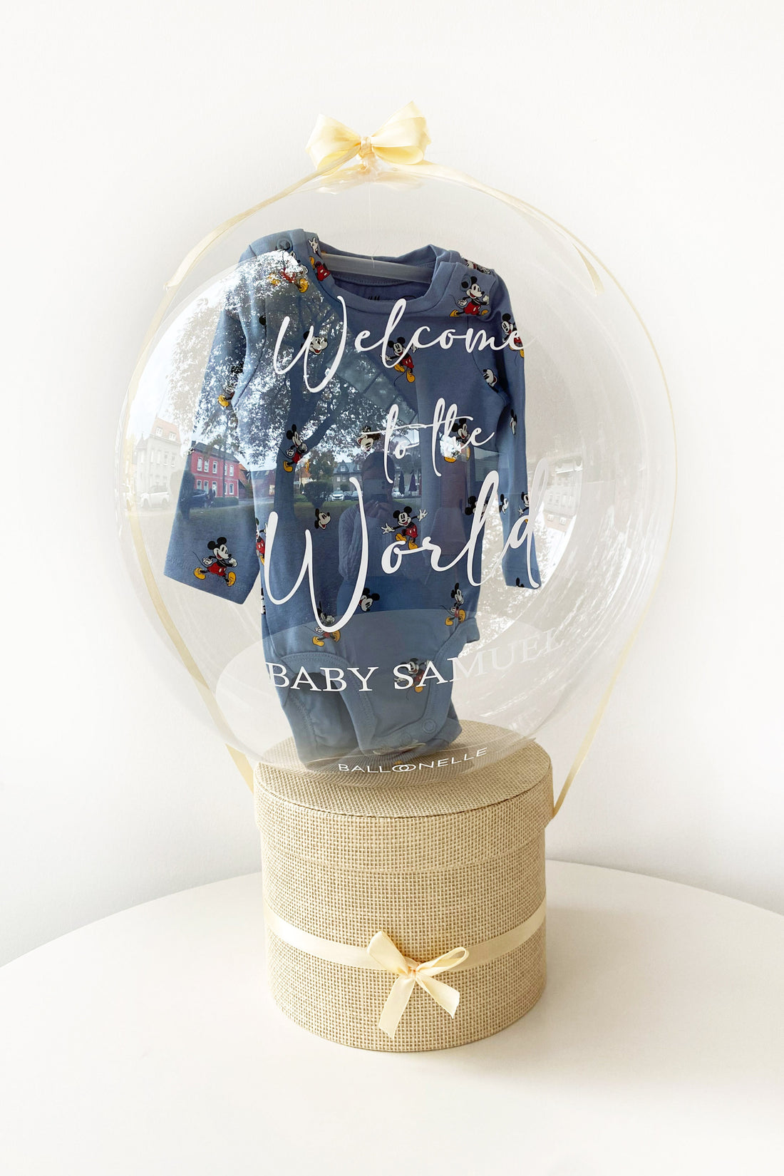 Ballon Baby-Geschenkset Personalisiert 7-teilig Micky Maus