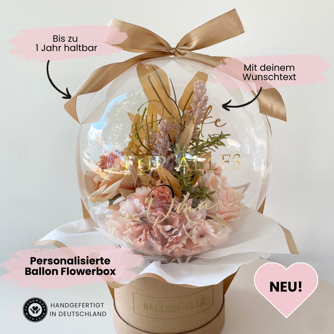 Ballon Flowerbox Vintage Personalisiert