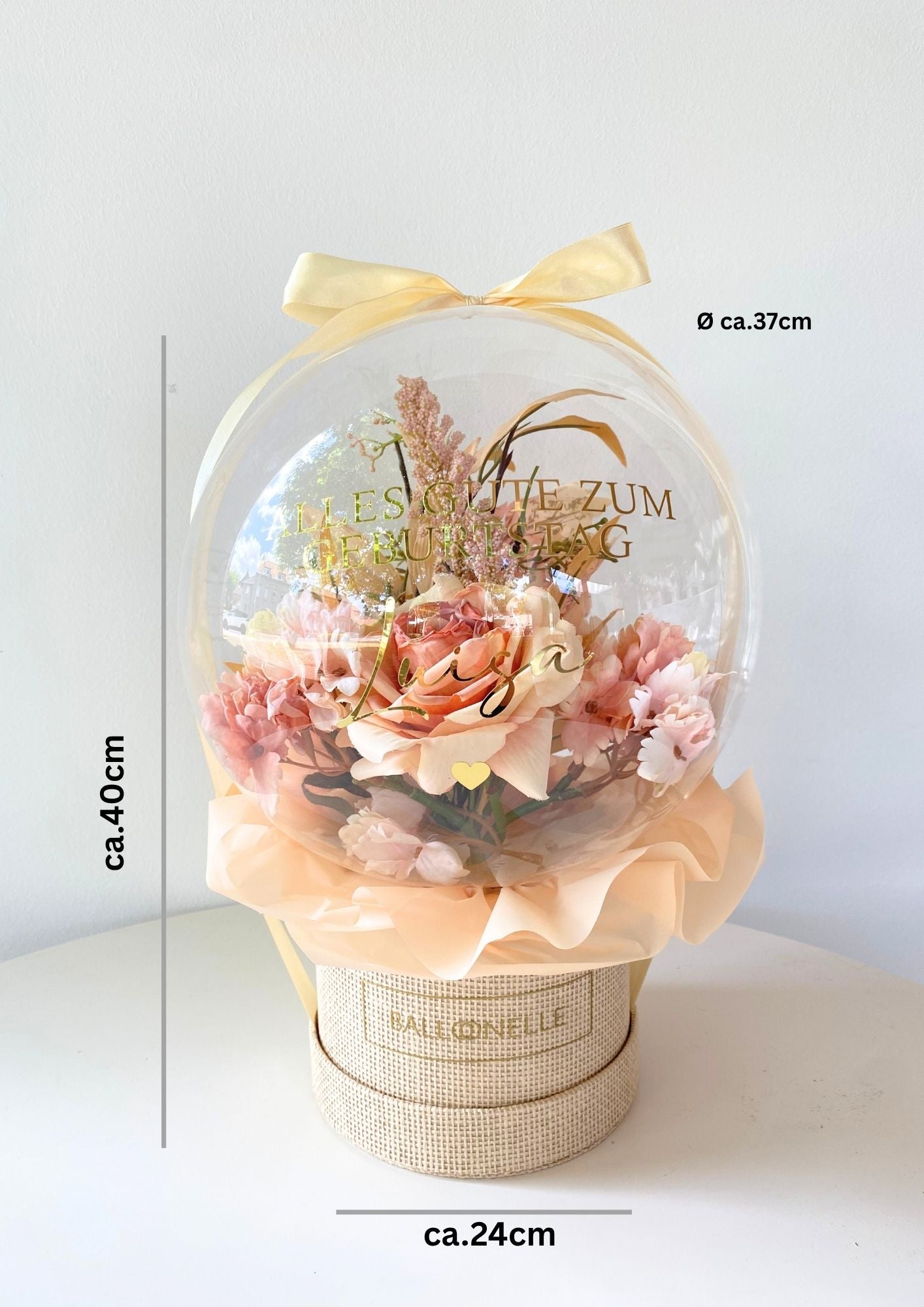 Ballon Flowerbox Vintage Personalisiert