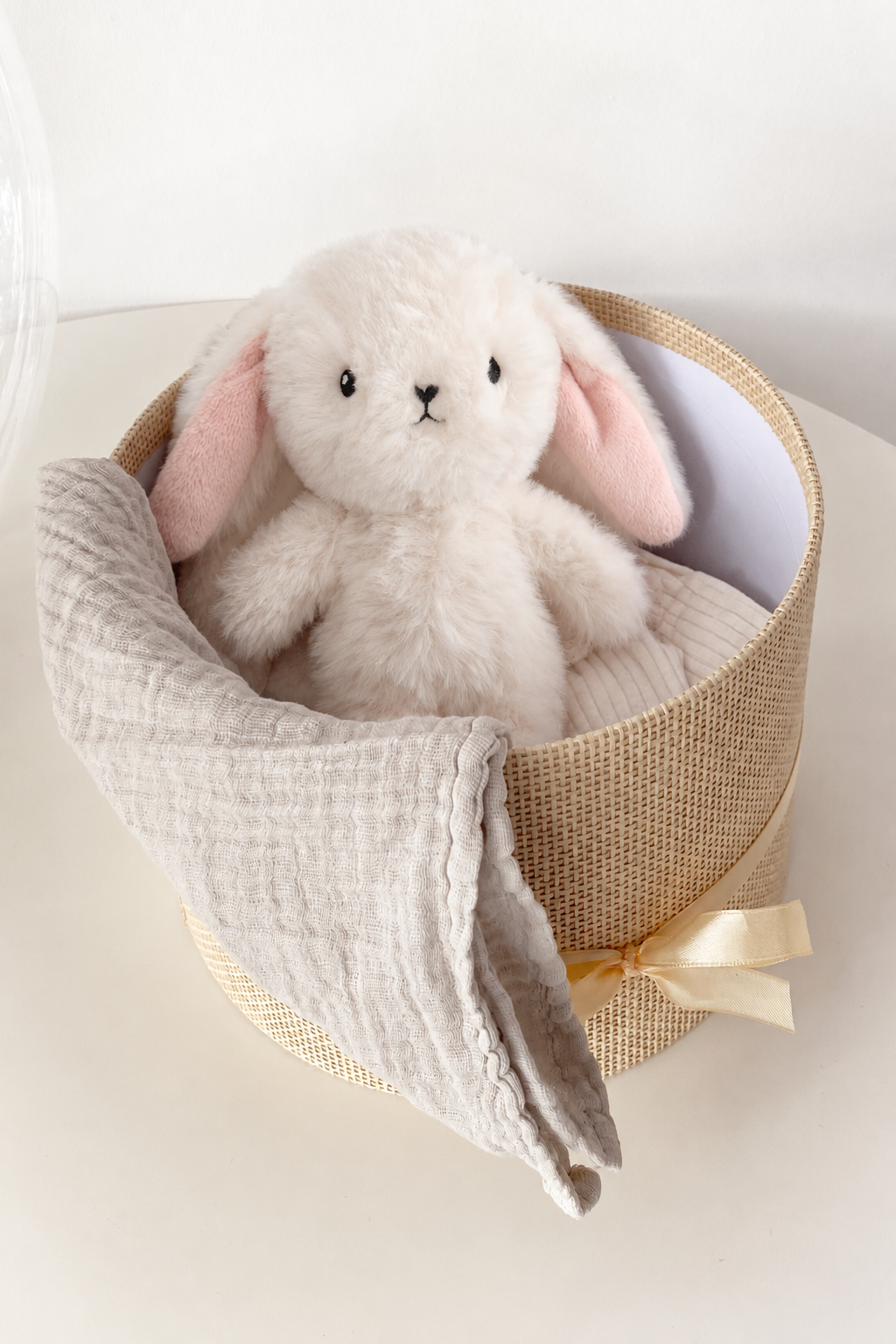 Ballon Baby-Geschenkset Personalisiert 7-teilig Naturweißmeliert
