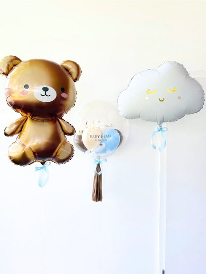 Personalisiertes Ballon-Set Welcome Baby Boy- heliumgefüllt