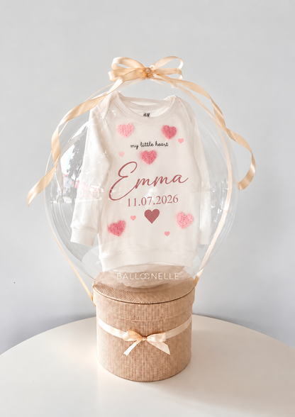 Ballon Baby-Geschenkset Mädchen Personalisiert 7-teilig My little heart