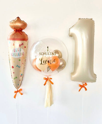 Ballon-Set zur Einschulung (3-teilig) heliumgefüllt