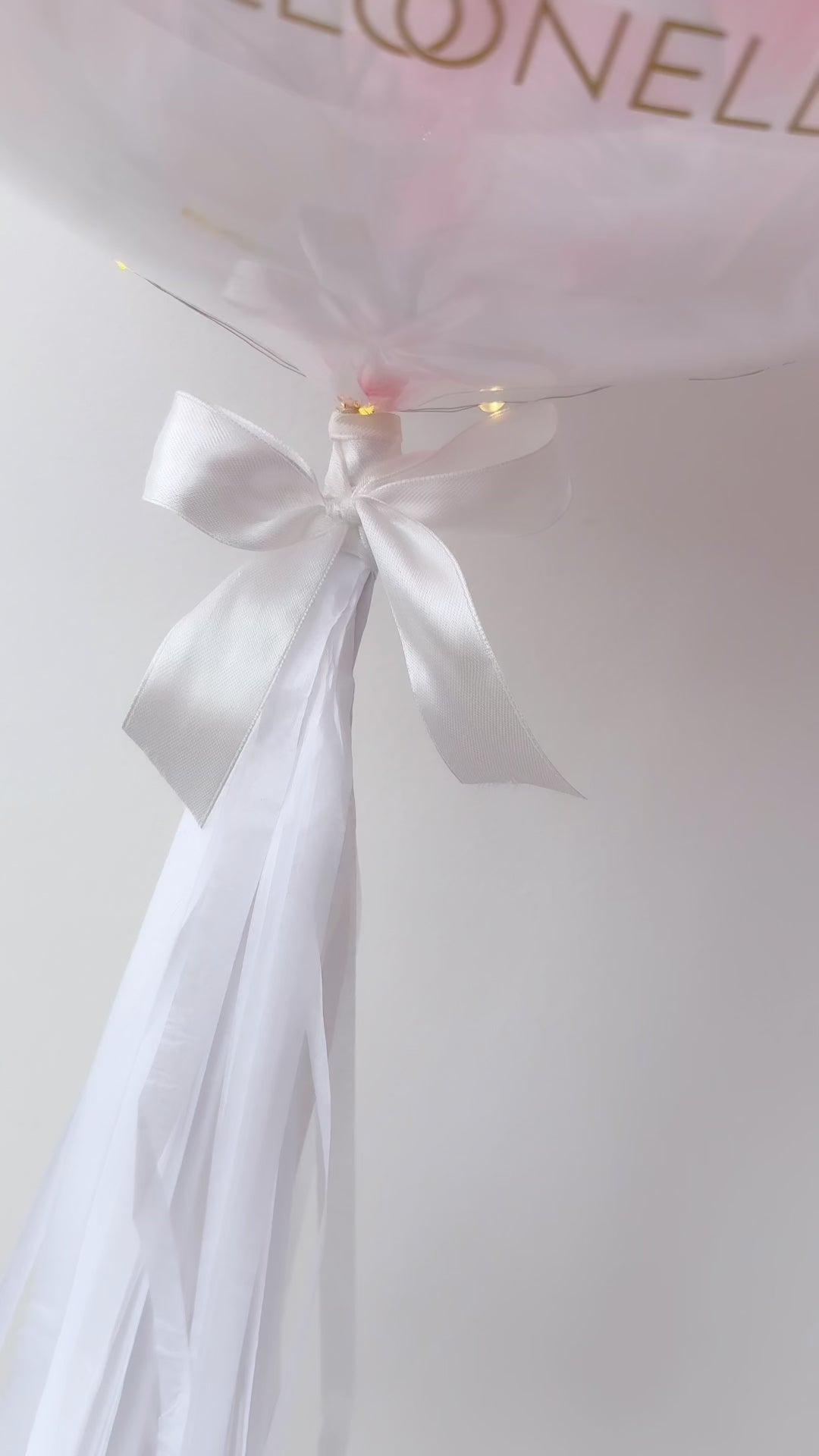 Welcome Baby Designer Ballon mit Lichterkette